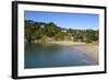 View over Little Oneroa Beach, Waiheke Island, Hauraki Gulf, North Island, New Zealand, Pacific-Michael Runkel-Framed Photographic Print