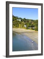 View over Little Oneroa Beach, Waiheke Island, Hauraki Gulf, North Island, New Zealand, Pacific-Michael Runkel-Framed Photographic Print