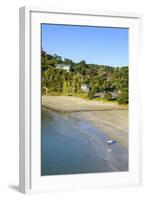 View over Little Oneroa Beach, Waiheke Island, Hauraki Gulf, North Island, New Zealand, Pacific-Michael Runkel-Framed Photographic Print