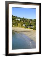 View over Little Oneroa Beach, Waiheke Island, Hauraki Gulf, North Island, New Zealand, Pacific-Michael Runkel-Framed Photographic Print