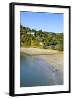 View over Little Oneroa Beach, Waiheke Island, Hauraki Gulf, North Island, New Zealand, Pacific-Michael Runkel-Framed Photographic Print