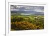 View over Llangorse Lake to Pen Y Fan from Mynydd Troed-Stuart Black-Framed Photographic Print