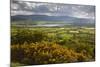 View over Llangorse Lake to Pen Y Fan from Mynydd Troed-Stuart Black-Mounted Photographic Print