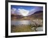 View over Llyn Llydaw Looking at Cloud Covered Peak of Snowdon, Snowdonia National Park, Wales, UK-Ian Egner-Framed Photographic Print