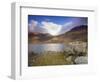 View over Llyn Llydaw Looking at Cloud Covered Peak of Snowdon, Snowdonia National Park, Wales, UK-Ian Egner-Framed Photographic Print