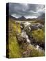 View over Loch Caol to Sgurr Nan Gillean and Marsco, Glen Sligachan, Isle of Skye, Highlands, Scotl-Lee Frost-Stretched Canvas