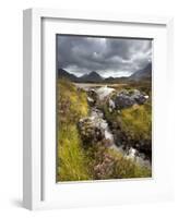 View over Loch Caol to Sgurr Nan Gillean and Marsco, Glen Sligachan, Isle of Skye, Highlands, Scotl-Lee Frost-Framed Photographic Print