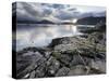 View over Loch Carron at Dawn from Rocks Near the Harbour, Plockton, Kintail, Highlands, Scotland, -Lee Frost-Stretched Canvas