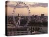 View over London West End Skyline with the London Eye in the Foreground, London, England, UK-Matthew Frost-Stretched Canvas