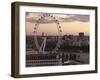 View over London West End Skyline with the London Eye in the Foreground, London, England, UK-Matthew Frost-Framed Photographic Print