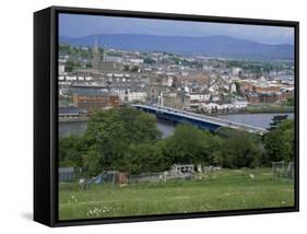 View Over Londonderry, County Derry, Northern Ireland, United Kingdom-Roy Rainford-Framed Stretched Canvas