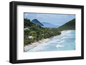 View over Long Beach, Tortola, British Virgin Islands, West Indies, Caribbean, Central America-Michael Runkel-Framed Photographic Print