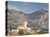 View over Malcesine and the Scaligero Castle, Lake Garda, Veneto, Italy, Europe-James Emmerson-Stretched Canvas