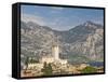 View over Malcesine and the Scaligero Castle, Lake Garda, Veneto, Italy, Europe-James Emmerson-Framed Stretched Canvas