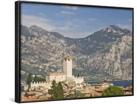 View over Malcesine and the Scaligero Castle, Lake Garda, Veneto, Italy, Europe-James Emmerson-Framed Photographic Print