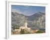 View over Malcesine and the Scaligero Castle, Lake Garda, Veneto, Italy, Europe-James Emmerson-Framed Photographic Print