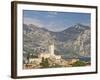 View over Malcesine and the Scaligero Castle, Lake Garda, Veneto, Italy, Europe-James Emmerson-Framed Photographic Print