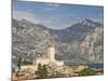 View over Malcesine and the Scaligero Castle, Lake Garda, Veneto, Italy, Europe-James Emmerson-Mounted Photographic Print