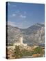 View over Malcesine and the Scaligero Castle, Lake Garda, Veneto, Italy, Europe-James Emmerson-Stretched Canvas