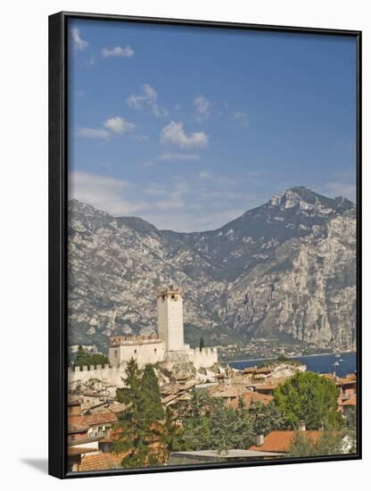 View over Malcesine and the Scaligero Castle, Lake Garda, Veneto, Italy, Europe-James Emmerson-Framed Photographic Print