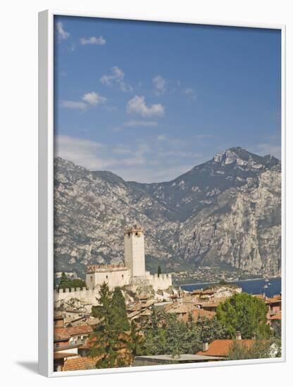 View over Malcesine and the Scaligero Castle, Lake Garda, Veneto, Italy, Europe-James Emmerson-Framed Photographic Print