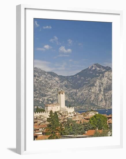 View over Malcesine and the Scaligero Castle, Lake Garda, Veneto, Italy, Europe-James Emmerson-Framed Photographic Print