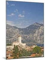 View over Malcesine and the Scaligero Castle, Lake Garda, Veneto, Italy, Europe-James Emmerson-Mounted Photographic Print