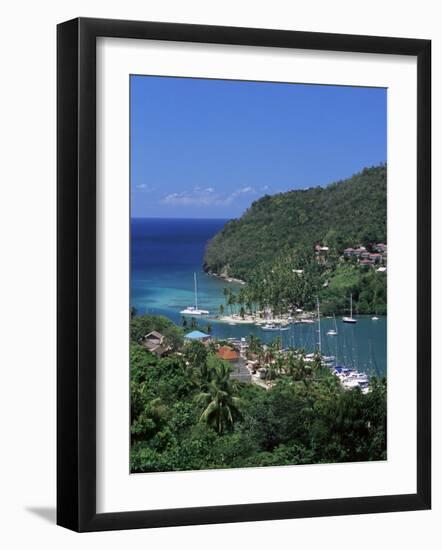 View Over Marigot Bay, St. Lucia, Windward Islands, West Indies, Caribbean, Central America-Yadid Levy-Framed Photographic Print