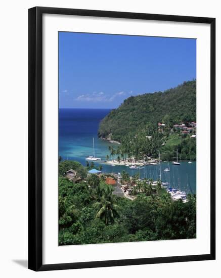 View Over Marigot Bay, St. Lucia, Windward Islands, West Indies, Caribbean, Central America-Yadid Levy-Framed Photographic Print