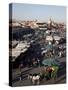 View over Market, Place Jemaa el Fna, Marrakesh, Morocco, North Africa, Africa-Frank Fell-Stretched Canvas