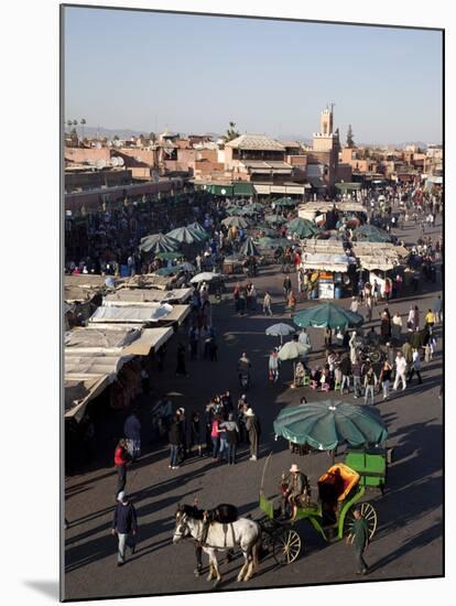 View over Market, Place Jemaa el Fna, Marrakesh, Morocco, North Africa, Africa-Frank Fell-Mounted Photographic Print