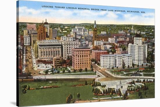 View over Milwaukee, Wisconsin-null-Stretched Canvas