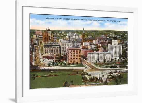 View over Milwaukee, Wisconsin-null-Framed Art Print