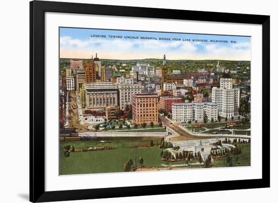 View over Milwaukee, Wisconsin-null-Framed Art Print