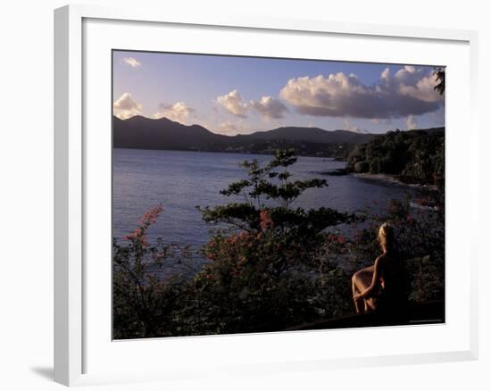 View Over Morne Larcher, Baie De La Chery (Chery Bay), Martinique-Guy Thouvenin-Framed Photographic Print