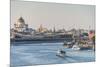 View over Moscow and the Moskva River (Moscow River) at Sunset, Russia, Europe-Michael Runkel-Mounted Photographic Print