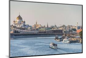 View over Moscow and the Moskva River (Moscow River) at Sunset, Russia, Europe-Michael Runkel-Mounted Photographic Print