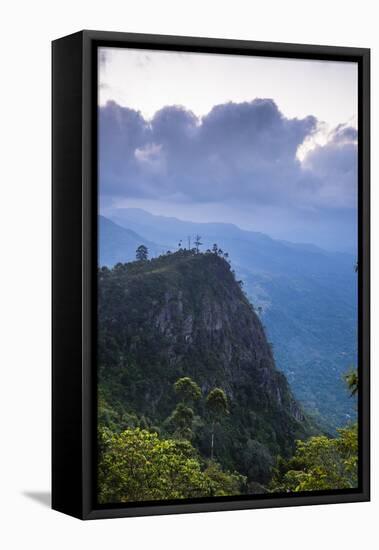 View over Mountains from Haputale in the Sri Lanka Hill Country Landscape at Sunrise-Matthew Williams-Ellis-Framed Stretched Canvas