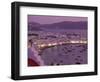 View Over Mykonos Town, Illuminated at Night, Island of Mykonos (Mikonos), Greek Islands, Greece-Fraser Hall-Framed Photographic Print