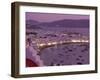 View Over Mykonos Town, Illuminated at Night, Island of Mykonos (Mikonos), Greek Islands, Greece-Fraser Hall-Framed Photographic Print