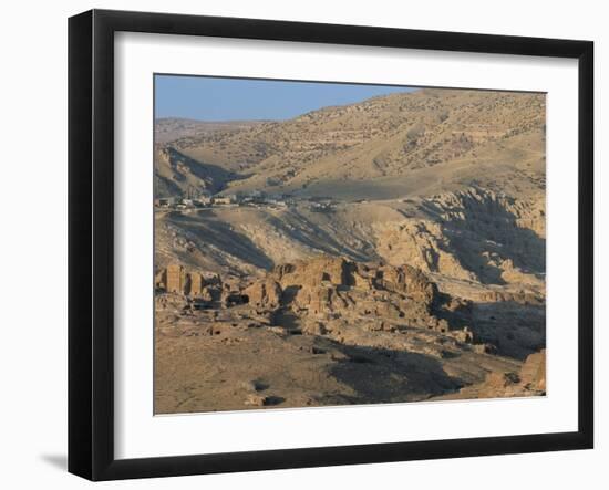 View Over Nabatean Tombs, Petra, Unesco World Heritage Site, Jordan, Middle East-Alison Wright-Framed Photographic Print