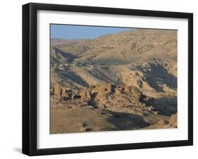 View Over Nabatean Tombs, Petra, Unesco World Heritage Site, Jordan, Middle East-Alison Wright-Framed Photographic Print