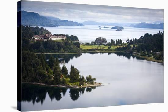 View over Nahuel Huapi Lake and Llao Llao Hotel Near Bariloche-Yadid Levy-Stretched Canvas