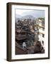 View over Narrow Streets and Rooftops Near Durbar Square Towards the Hilltop Temple of Swayambhunat-Lee Frost-Framed Photographic Print