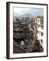 View over Narrow Streets and Rooftops Near Durbar Square Towards the Hilltop Temple of Swayambhunat-Lee Frost-Framed Photographic Print