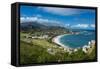 View over North Frigate Bay on St. Kitts-Michael Runkel-Framed Stretched Canvas