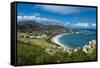 View over North Frigate Bay on St. Kitts-Michael Runkel-Framed Stretched Canvas