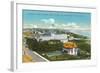 View over Ocean House, Watch Hill, Rhode Island-null-Framed Art Print