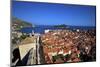 View over Old City Including City Walls, UNESCO World Heritage Site, Dubrovnik, Croatia, Europe-Neil Farrin-Mounted Photographic Print
