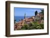 View over Old Town and Port-Stuart Black-Framed Photographic Print